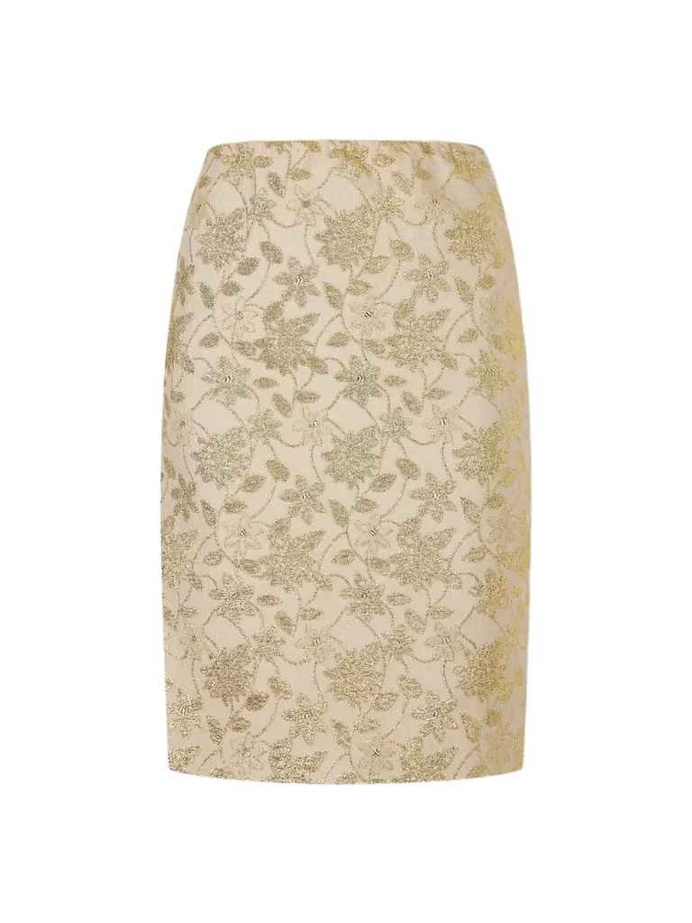 Saint Laurent Floral-brocade Midi Skirt | Image 1 Saint Laurent Floral-brocade Midi Skirt | Image 1