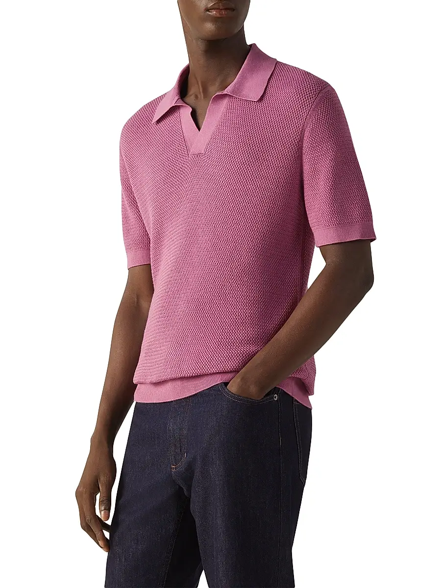 Zegna Men's Premium Cotton Polo Shirt | Thumbnail 2 Zegna Men's Premium Cotton Polo Shirt | Thumbnail 2