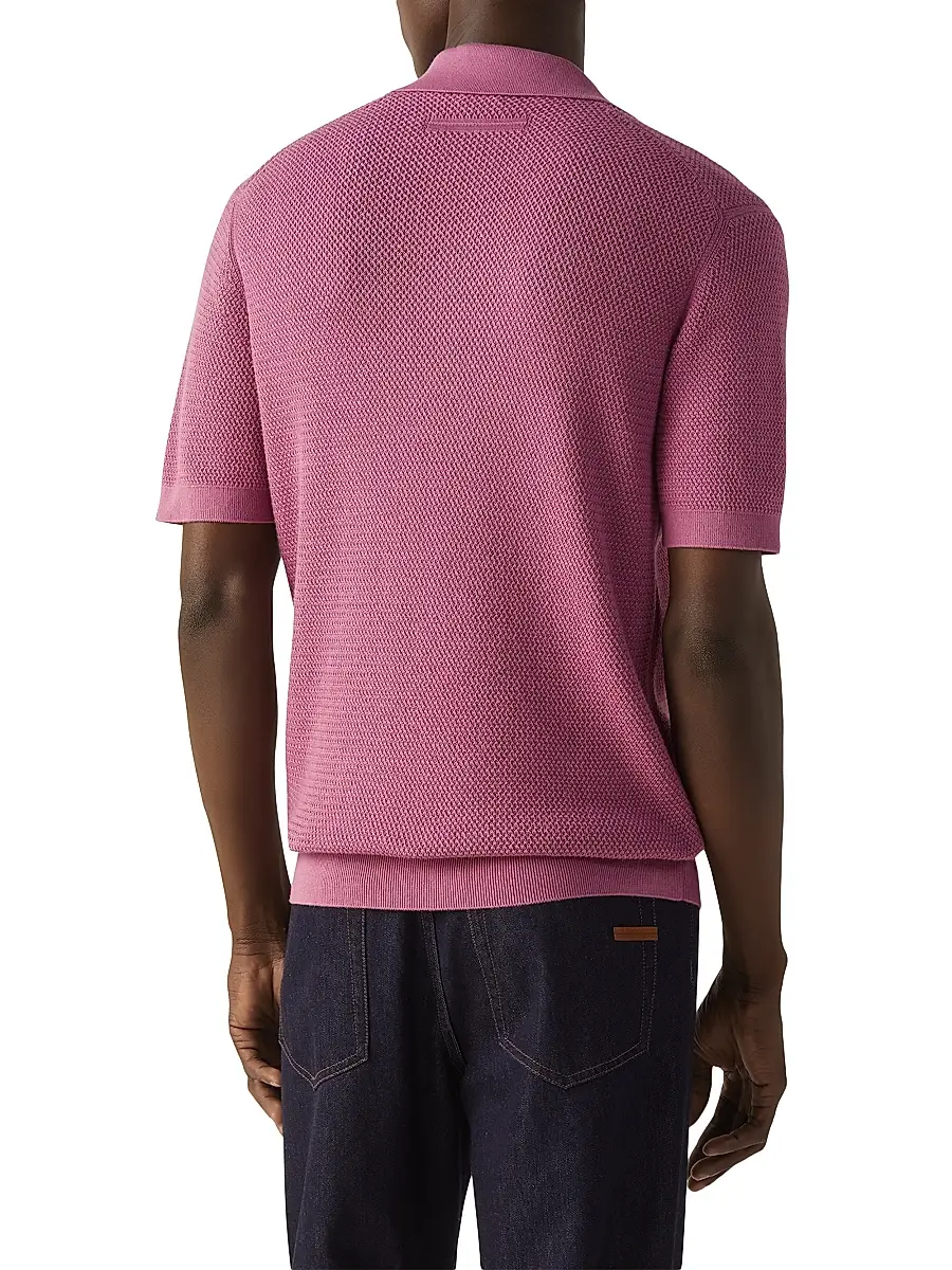 Zegna Men's Premium Cotton Polo Shirt | Thumbnail 3 Zegna Men's Premium Cotton Polo Shirt | Thumbnail 3