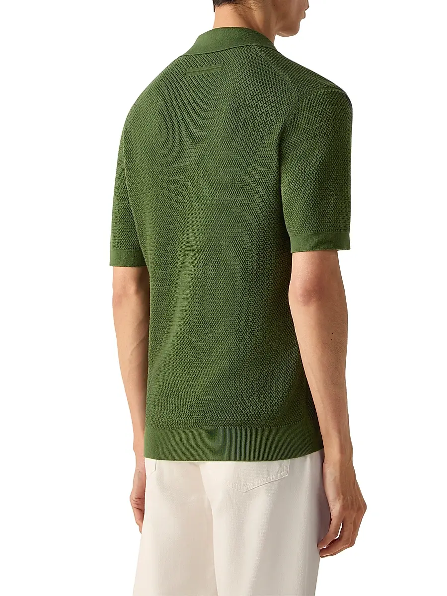 Zegna Men's Premium Cotton Polo Shirt | Thumbnail 3 Zegna Men's Premium Cotton Polo Shirt | Thumbnail 3
