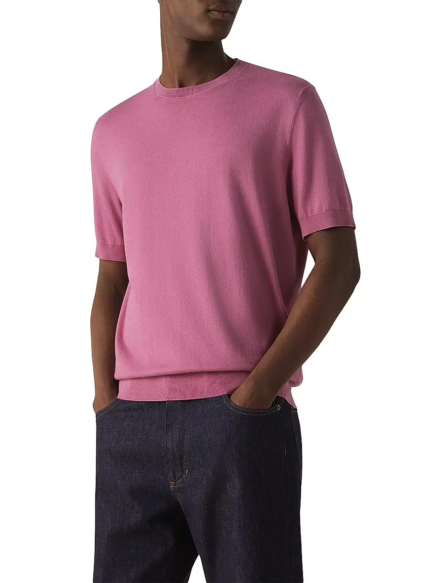 Zegna Men's Premium Cotton T-Shirt | Thumbnail 2 Zegna Men's Premium Cotton T-Shirt | Thumbnail 2