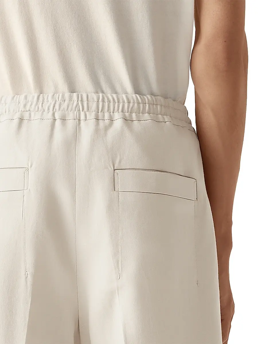 Zegna Men's Oasi Lino Shorts | Thumbnail 5 Zegna Men's Oasi Lino Shorts | Thumbnail 5