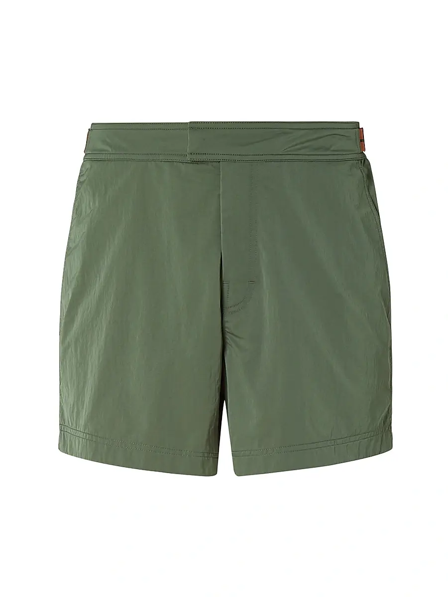 Zegna Men's 232 Road Brand Mark Rio Swim Trunks - Pine Green - Size XXL | Image 1 Zegna Men's 232 Road Brand Mark Rio Swim Trunks - Pine Green - Size XXL | Image 1