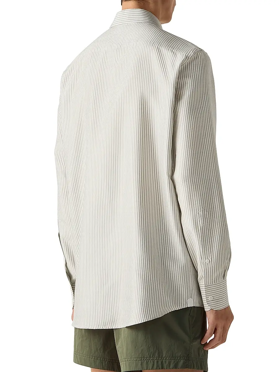 Zegna Men's Silk Shirt | Thumbnail 3 Zegna Men's Silk Shirt | Thumbnail 3