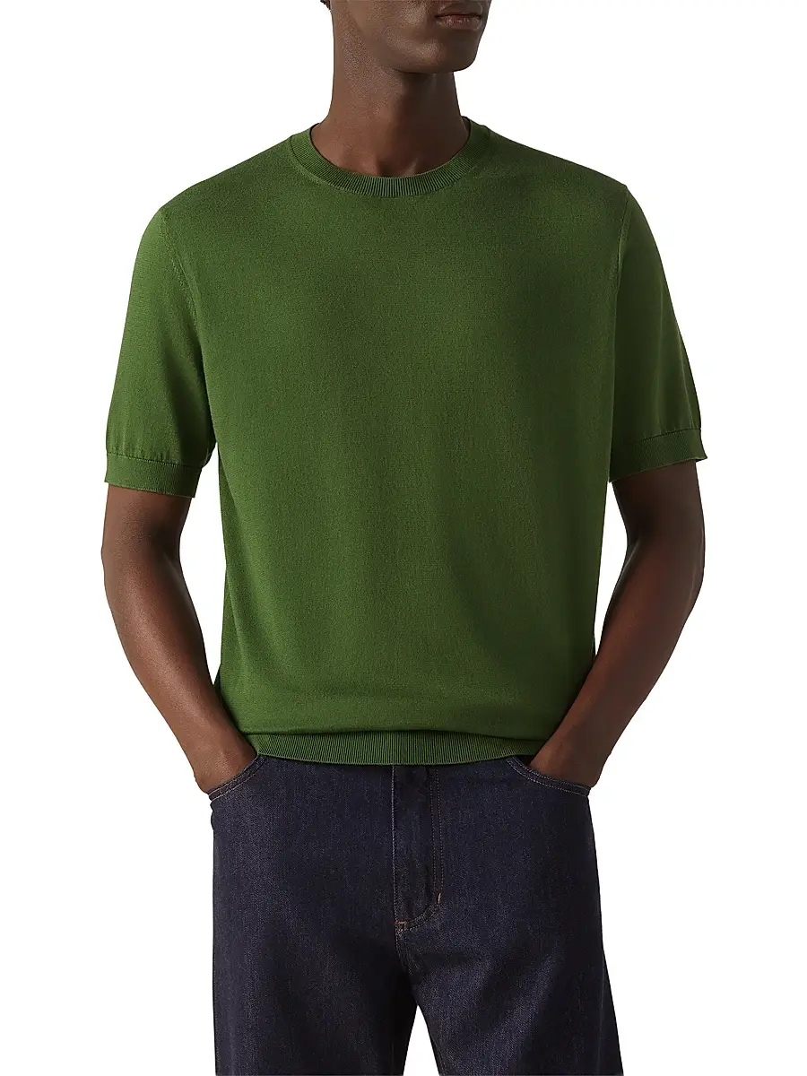 Zegna Men's Premium Cotton T-Shirt | Thumbnail 2 Zegna Men's Premium Cotton T-Shirt | Thumbnail 2