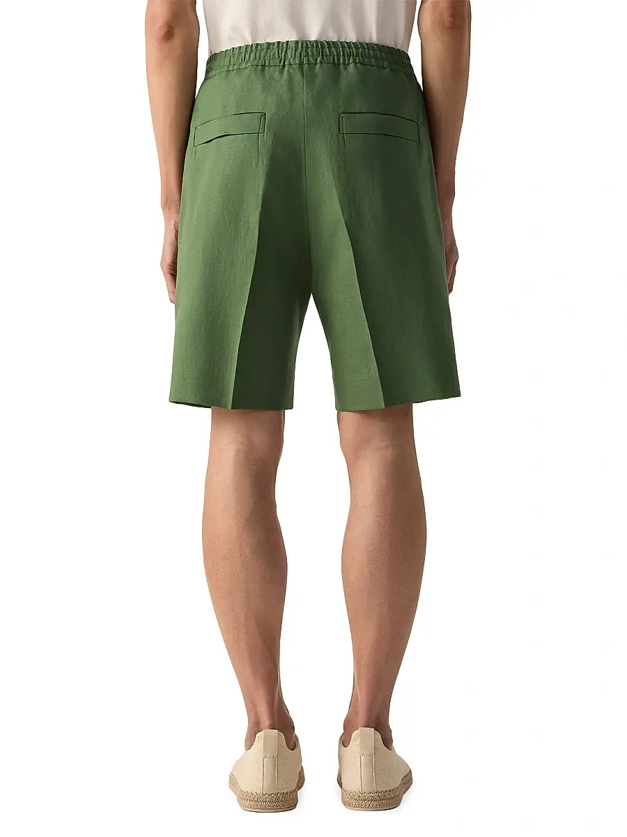 Zegna Men's Oasi Lino Shorts | Thumbnail 4 Zegna Men's Oasi Lino Shorts | Thumbnail 4