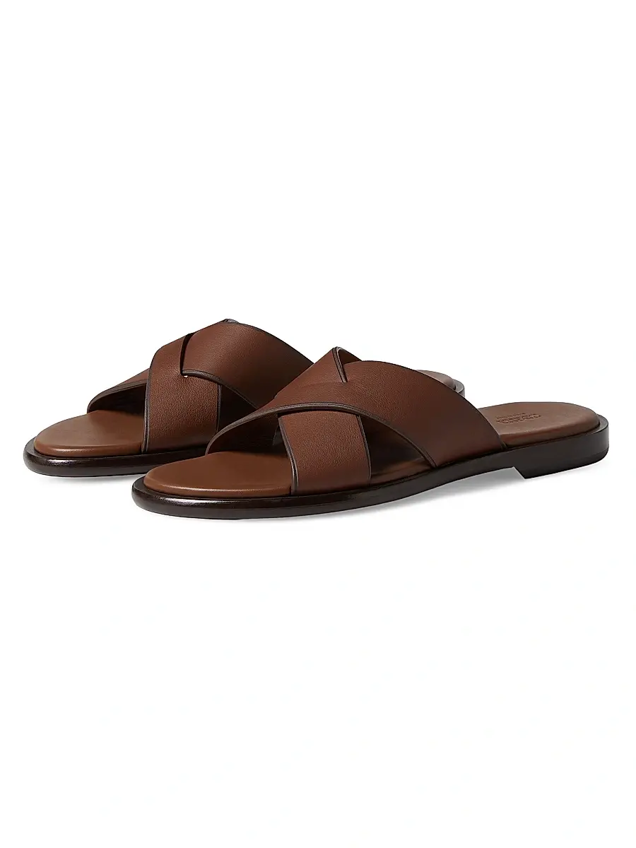 Zegna Men's Leather Sandals | Thumbnail 2 Zegna Men's Leather Sandals | Thumbnail 2
