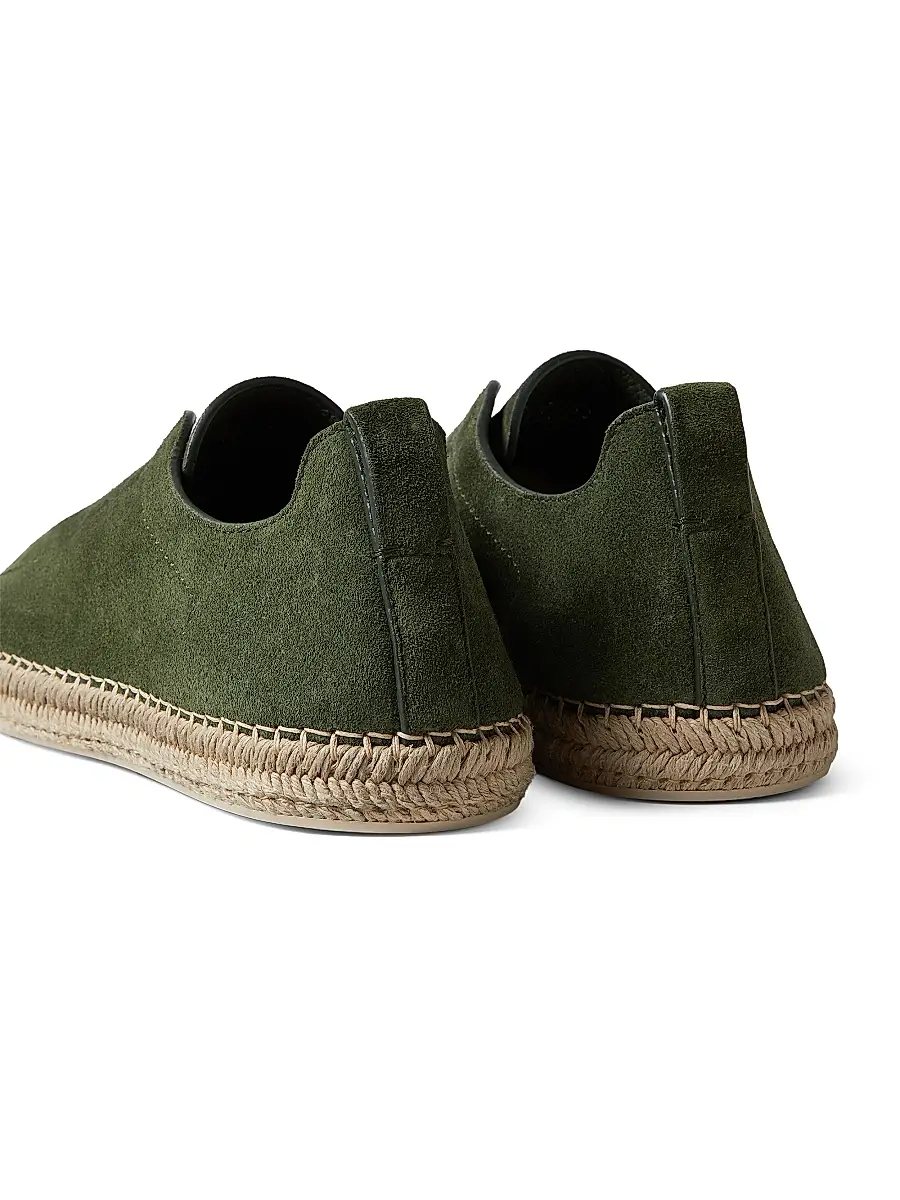 Zegna Men's Suede Triple Stitch Espadrilles Sneakers | Thumbnail 5 Zegna Men's Suede Triple Stitch Espadrilles Sneakers | Thumbnail 5