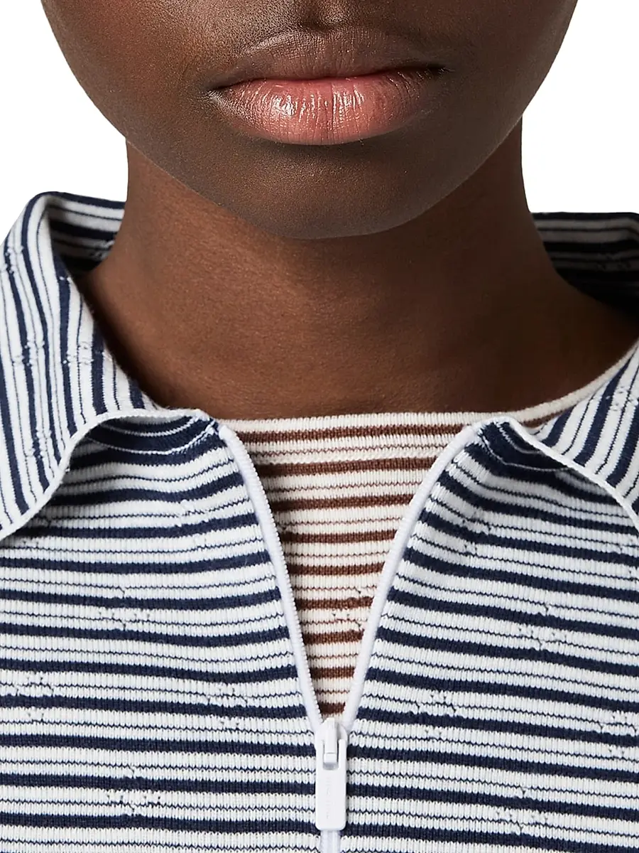 Miu Miu Women's Cotton, Cashmere and Silk Polo Shirt | Thumbnail 5