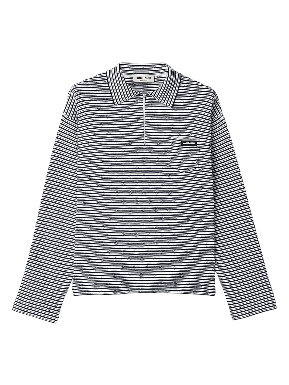 Women's Cotton, Cashmere and Silk Polo Shirt