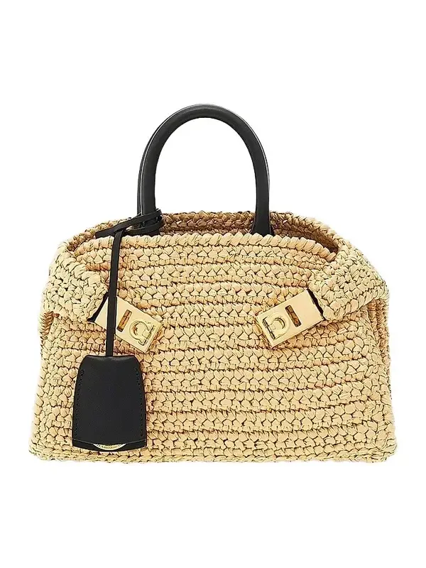 Women's Hug Mini Crochet Raffia Top Handle Bag Women's Hug Mini Crochet Raffia Top Handle Bag