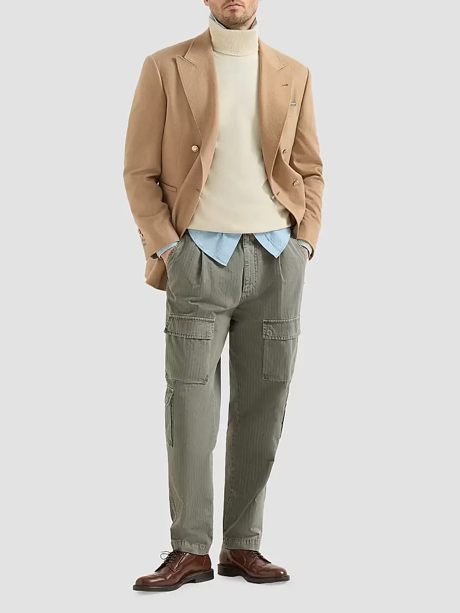 Brunello Cucinelli Men's Cashmere Turtleneck Sweater | Thumbnail 6 Brunello Cucinelli Men's Cashmere Turtleneck Sweater | Thumbnail 6