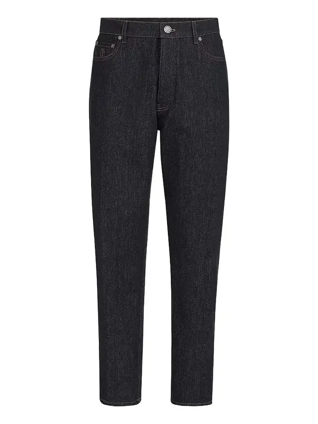Brunello Cucinelli Men's No-Fade Denim Iconic Fit Five-Pocket Jeans