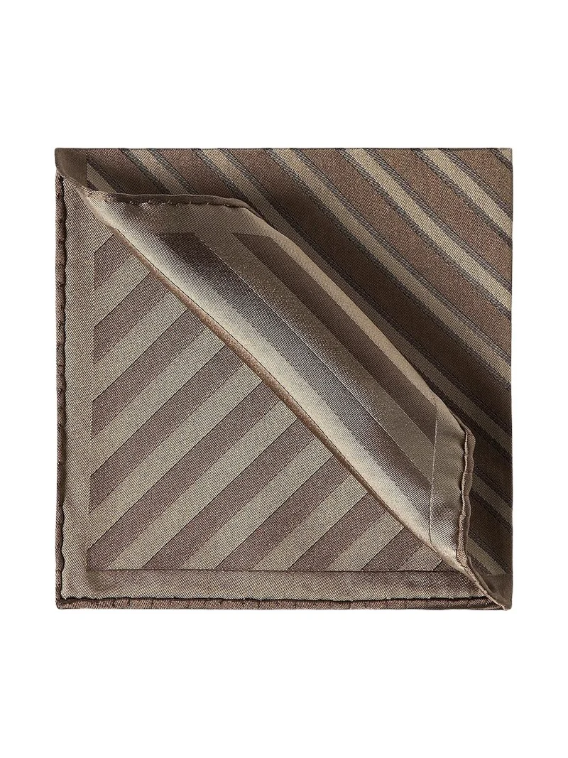 Men's Regimental Stripe Silk Pocket Square Men's Regimental Stripe Silk Pocket Square