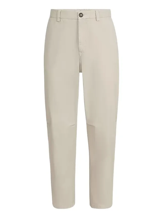 Men's Garment-Dyed Trousers in Peached Cotton Gabardine Men's Garment-Dyed Trousers in Peached Cotton Gabardine
