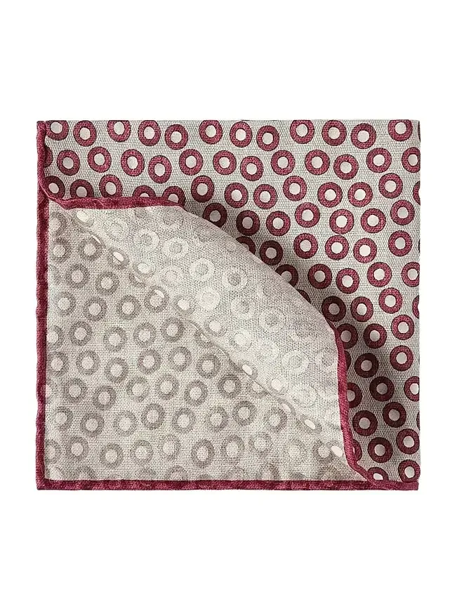 Men's Spotted Pattern Silk Pocket Square