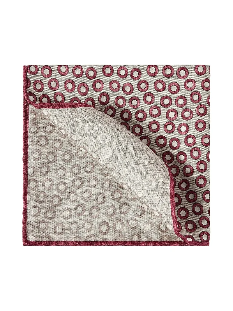 Brunello Cucinelli Men's Spotted Pattern Silk Pocket Square