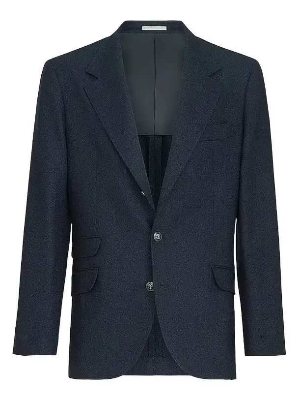 Men's Mouliné Virgin Wool Twill Deconstructed Cavallo Blazer
