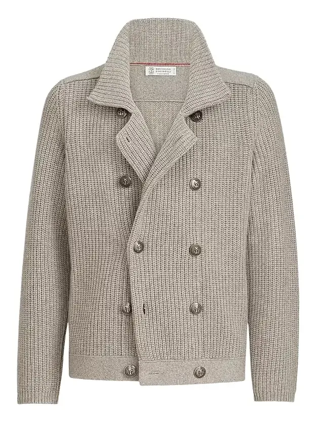 Men's Cashmere Half English Rib Mariner Cardigan Men's Cashmere Half English Rib Mariner Cardigan