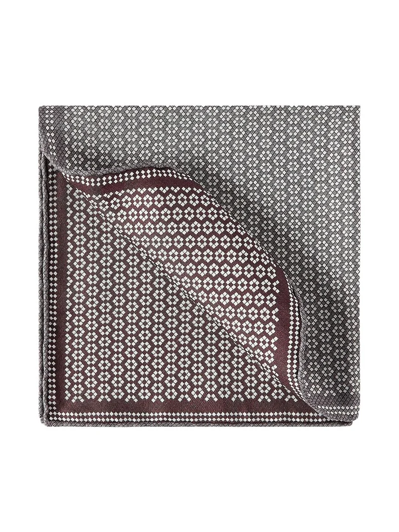 Men's Silk Geometric Pattern Pocket Square Men's Silk Geometric Pattern Pocket Square