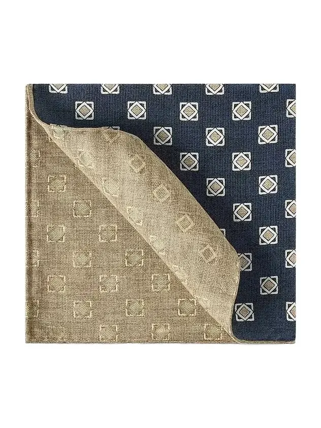 Men's Silk Geometric Pattern Pocket Square Men's Silk Geometric Pattern Pocket Square