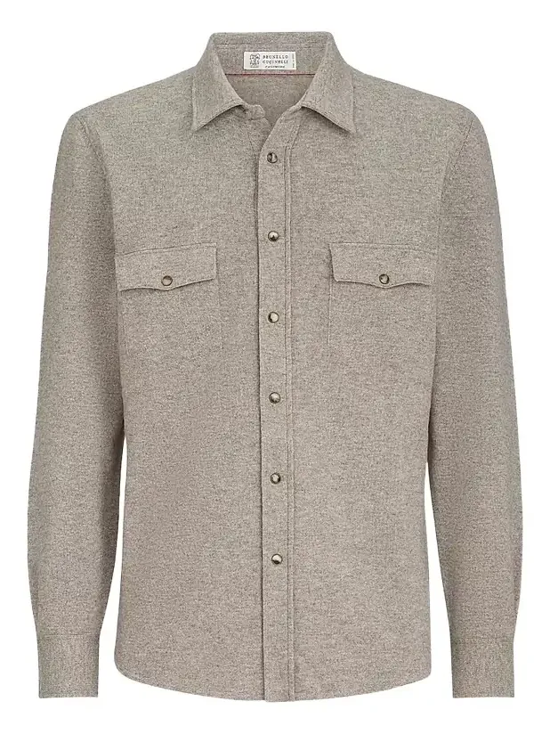 Men's Virgin Wool, Cashmere and Silk Knit Shirt Men's Virgin Wool, Cashmere and Silk Knit Shirt