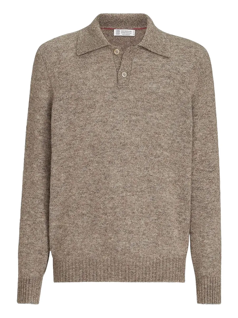 Men's Alpaca, Cashmere and Wool Knit Polo Shirt Men's Alpaca, Cashmere and Wool Knit Polo Shirt
