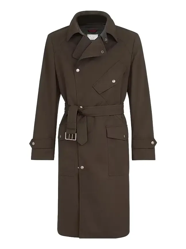 Men's Water-Resistant Microfiber Motorcycle Trench Coat Men's Water-Resistant Microfiber Motorcycle Trench Coat