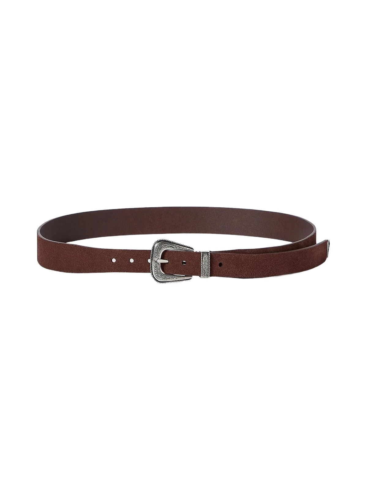 Brunello Cucinelli Men's Reversed Leather Belt with Tip - Brown