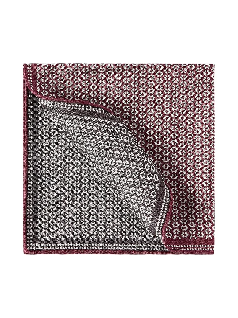 Men's Silk Geometric Pattern Pocket Square Men's Silk Geometric Pattern Pocket Square