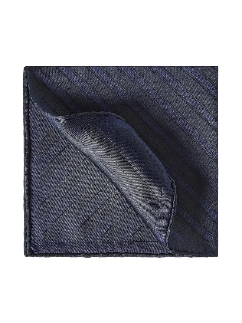 Men's Regimental Stripe Silk Pocket Square