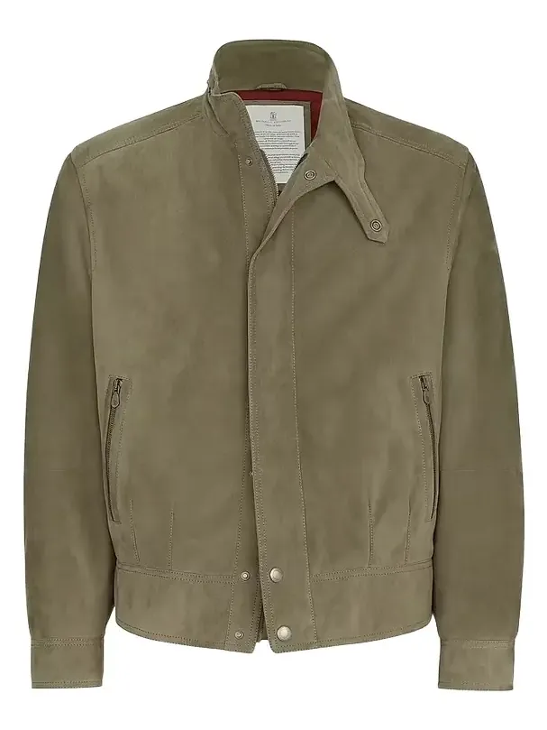 Brunello Cucinelli Men's Suede Outerwear Jacket