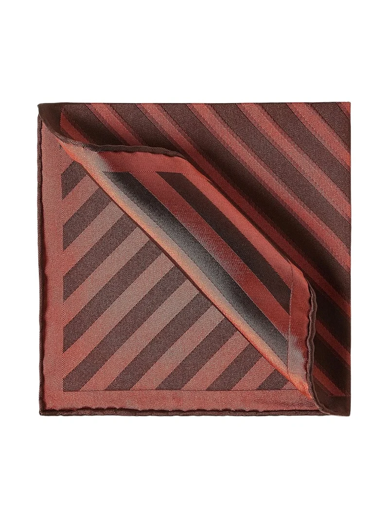 Men's Regimental Stripe Silk Pocket Square