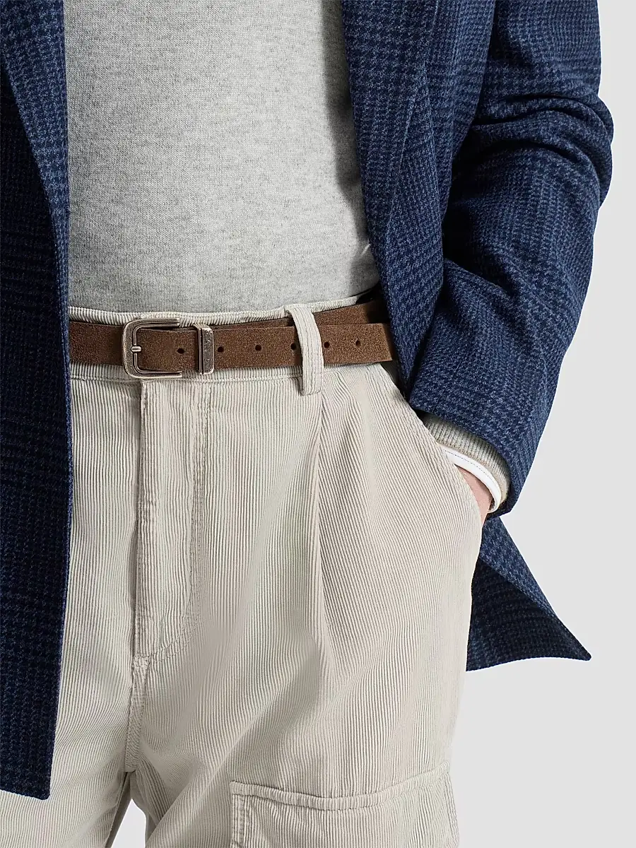 Brunello Cucinelli Men's Reversed Leather Belt | Thumbnail 2 Brunello Cucinelli Men's Reversed Leather Belt | Thumbnail 2
