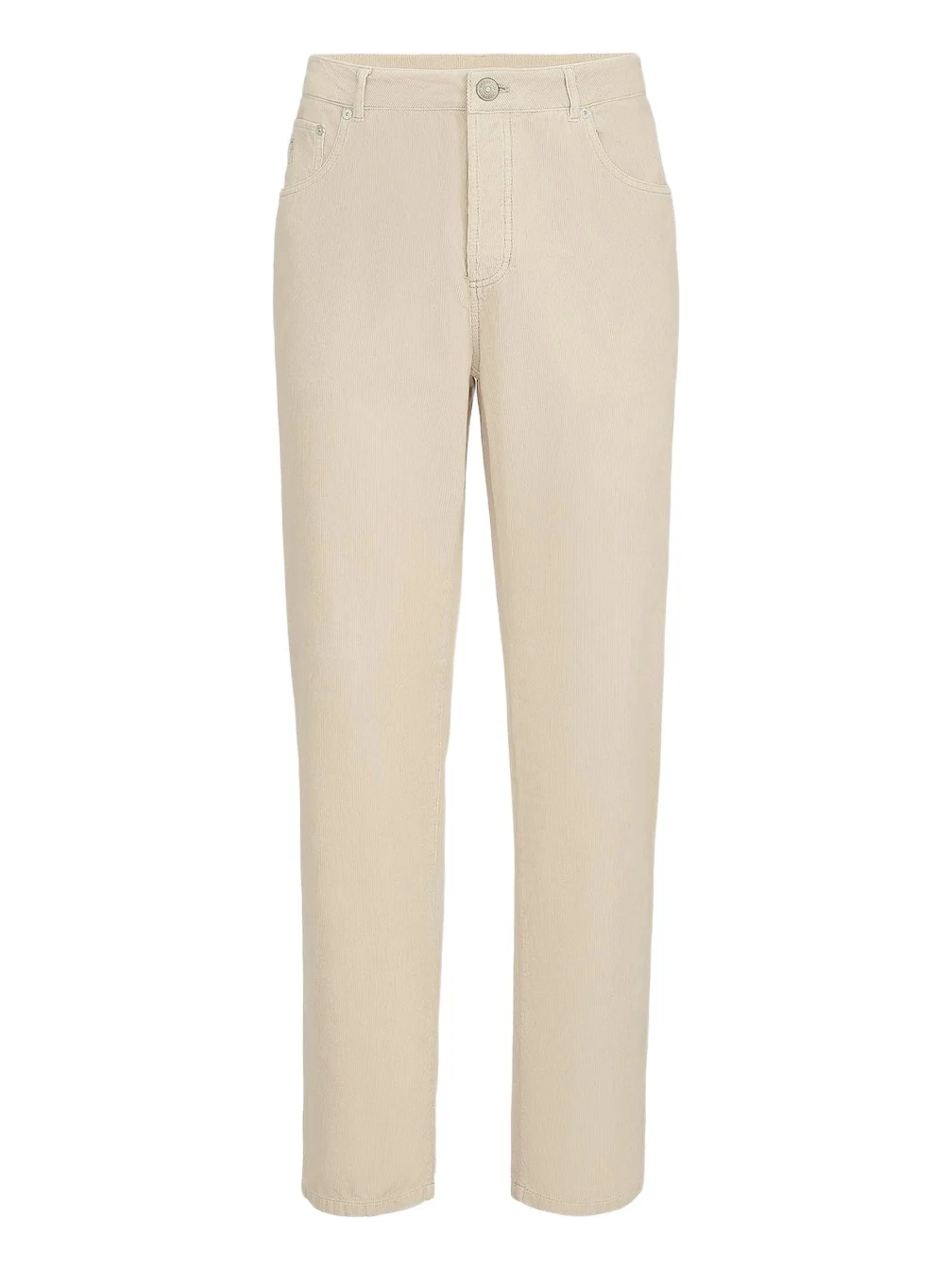 Brunello Cucinelli Men's Garment-Dyed Five-Pocket Trousers in Cotton Narrow Wale Corduroy