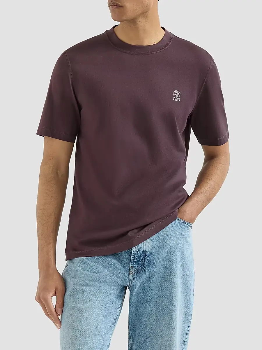 Brunello Cucinelli Men's Cotton Jersey Crew-Neck T-Shirt | Thumbnail 2 Brunello Cucinelli Men's Cotton Jersey Crew-Neck T-Shirt | Thumbnail 2