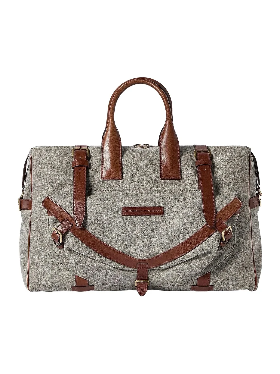Brunello Cucinelli Men's Wool, Alpaca and Cashmere Flannel Field Bag