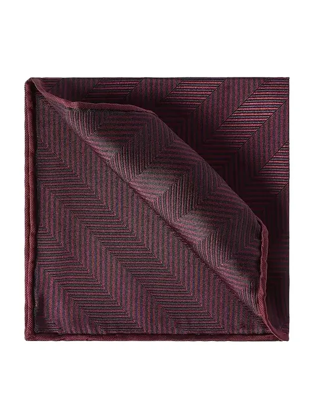 Men's Silk Chevron Pocket Square