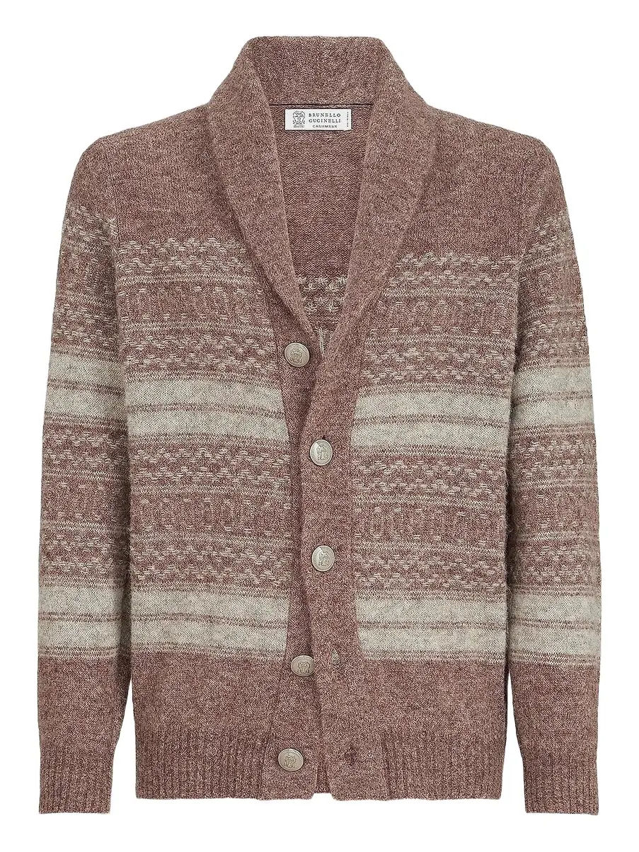 Men's Alpaca, Cashmere and Wool Nordic Jacquard Cardigan Men's Alpaca, Cashmere and Wool Nordic Jacquard Cardigan