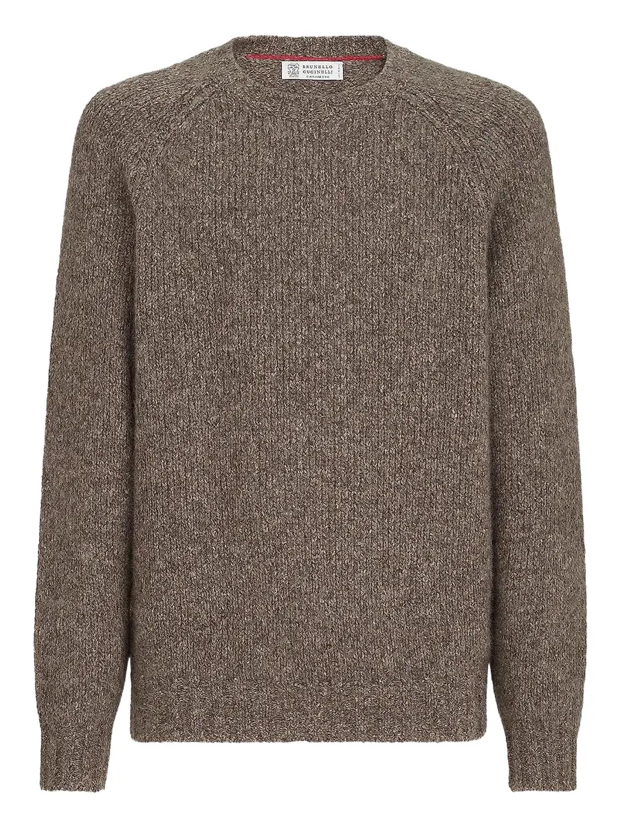 Men's Cashmere and Silk Sweater - Brown