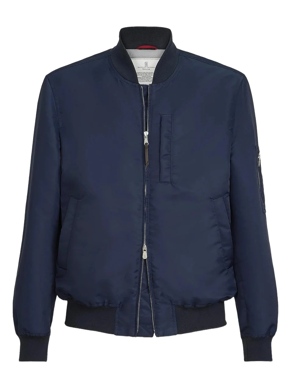 Men's Water-Resistant Techno Satin Bomber Jacket Men's Water-Resistant Techno Satin Bomber Jacket