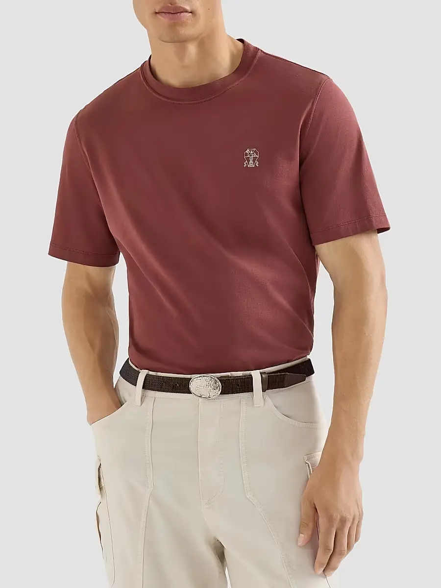 Brunello Cucinelli Men's Cotton Jersey Crew-Neck T-Shirt | Thumbnail 2 Brunello Cucinelli Men's Cotton Jersey Crew-Neck T-Shirt | Thumbnail 2