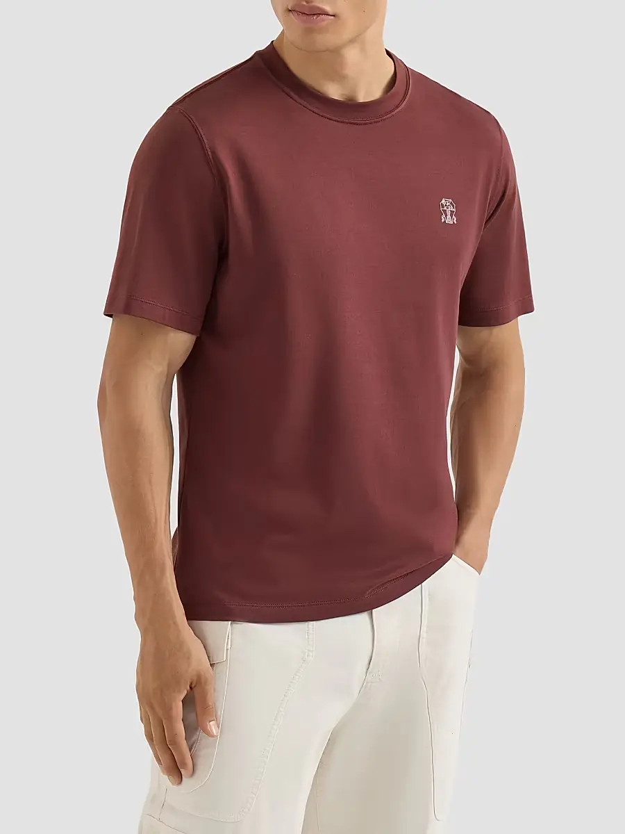 Brunello Cucinelli Men's Cotton Jersey Crew-Neck T-Shirt | Thumbnail 3 Brunello Cucinelli Men's Cotton Jersey Crew-Neck T-Shirt | Thumbnail 3