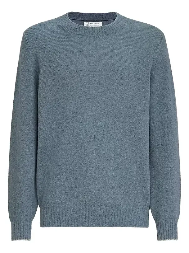Men's Alpaca, Cashmere and Wool Sweater - Cerulean