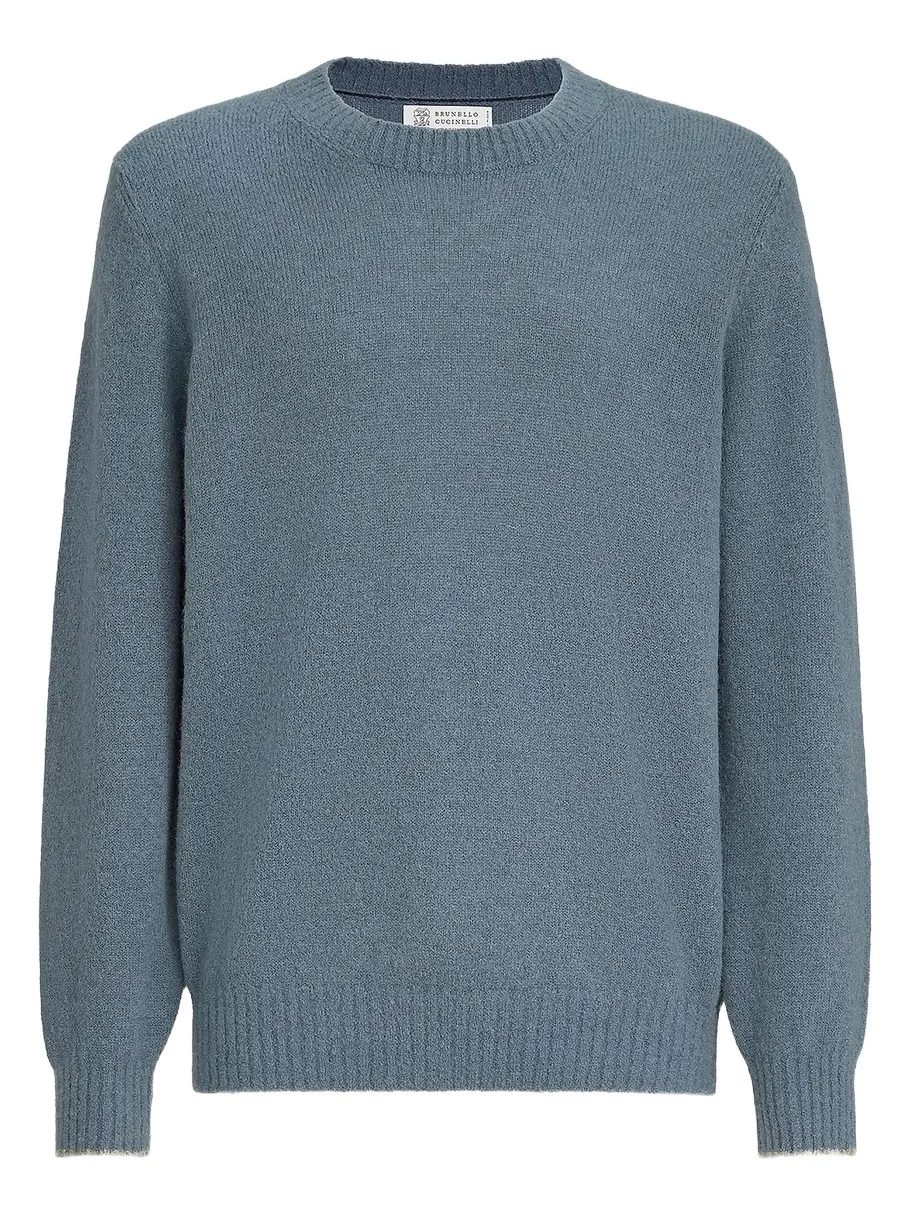 Men's Alpaca, Cashmere and Wool Sweater - Cerulean Men's Alpaca, Cashmere and Wool Sweater - Cerulean