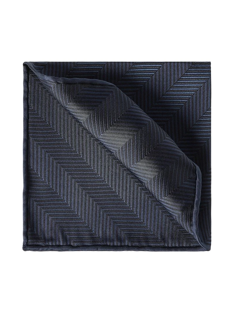 Brunello Cucinelli Men's Silk Chevron Pocket Square