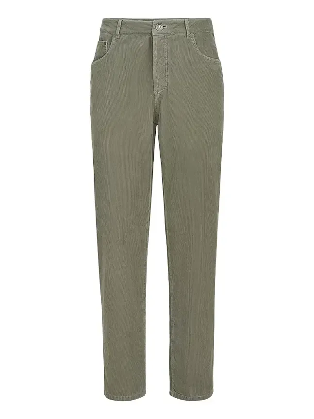 Men's Garment-Dyed Five-Pocket Trousers in Cotton Narrow Wale Corduroy Men's Garment-Dyed Five-Pocket Trousers in Cotton Narrow Wale Corduroy