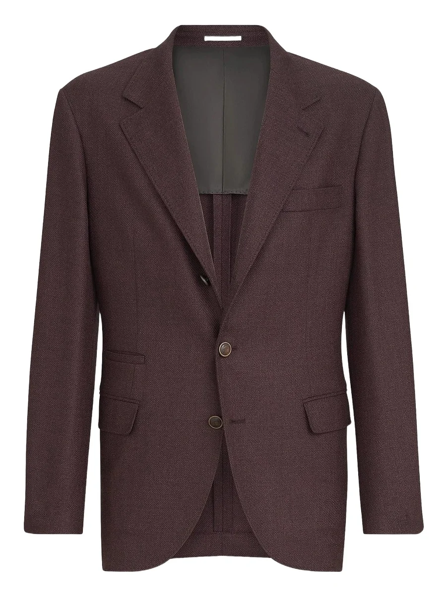 Men's Mouliné Virgin Wool Twill Deconstructed Blazer Men's Mouliné Virgin Wool Twill Deconstructed Blazer