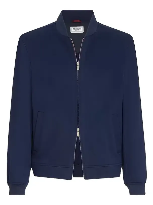 Men's Lightweight Cashmere Flannel Bomber Jacket