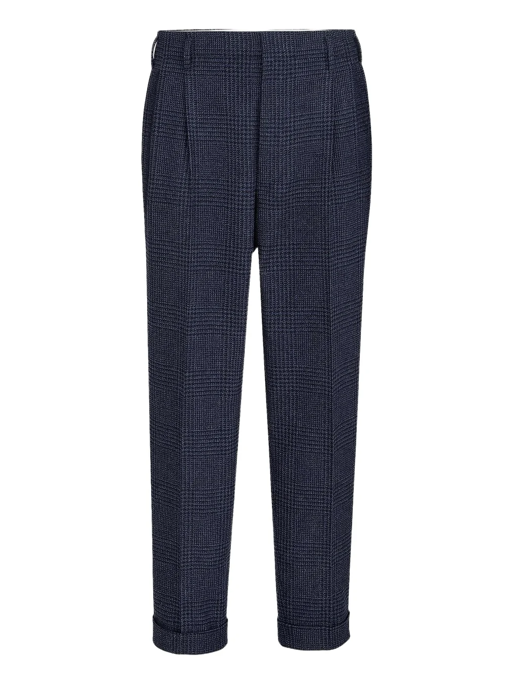 Men's Comfort Wool and Cashmere Prince of Wales Flannel Trousers Men's Comfort Wool and Cashmere Prince of Wales Flannel Trousers
